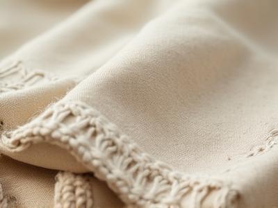 Organic cotton and hemp fabric rolls in soft neutral tones