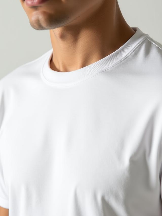 Boxy tee on model