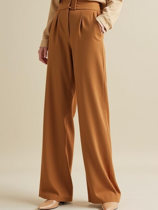 Structured trousers on model