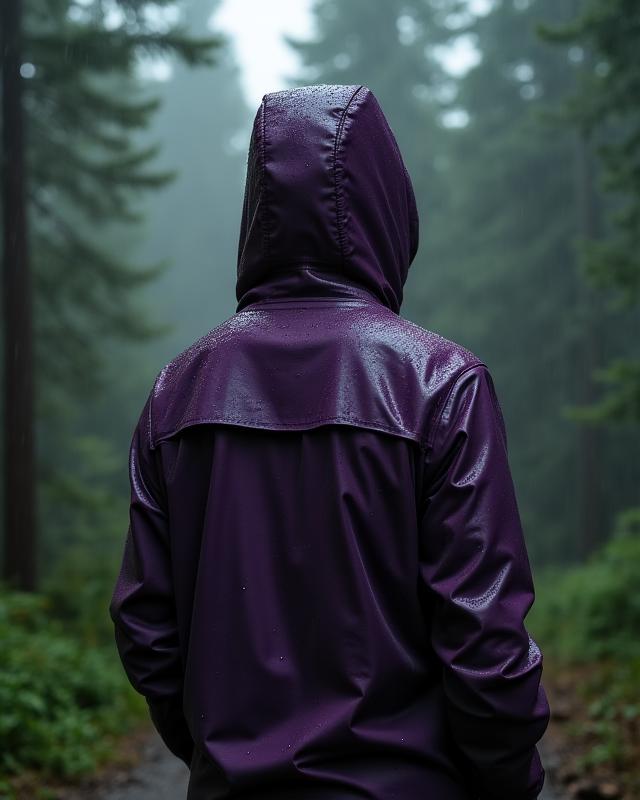 The All-Weather Jacket in action on a misty trail